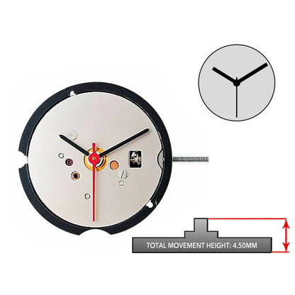 3mm Ultra Thin 19.4mm 3-Hand Quartz Watch Movement w/ Stem&Battery for Ronda 583