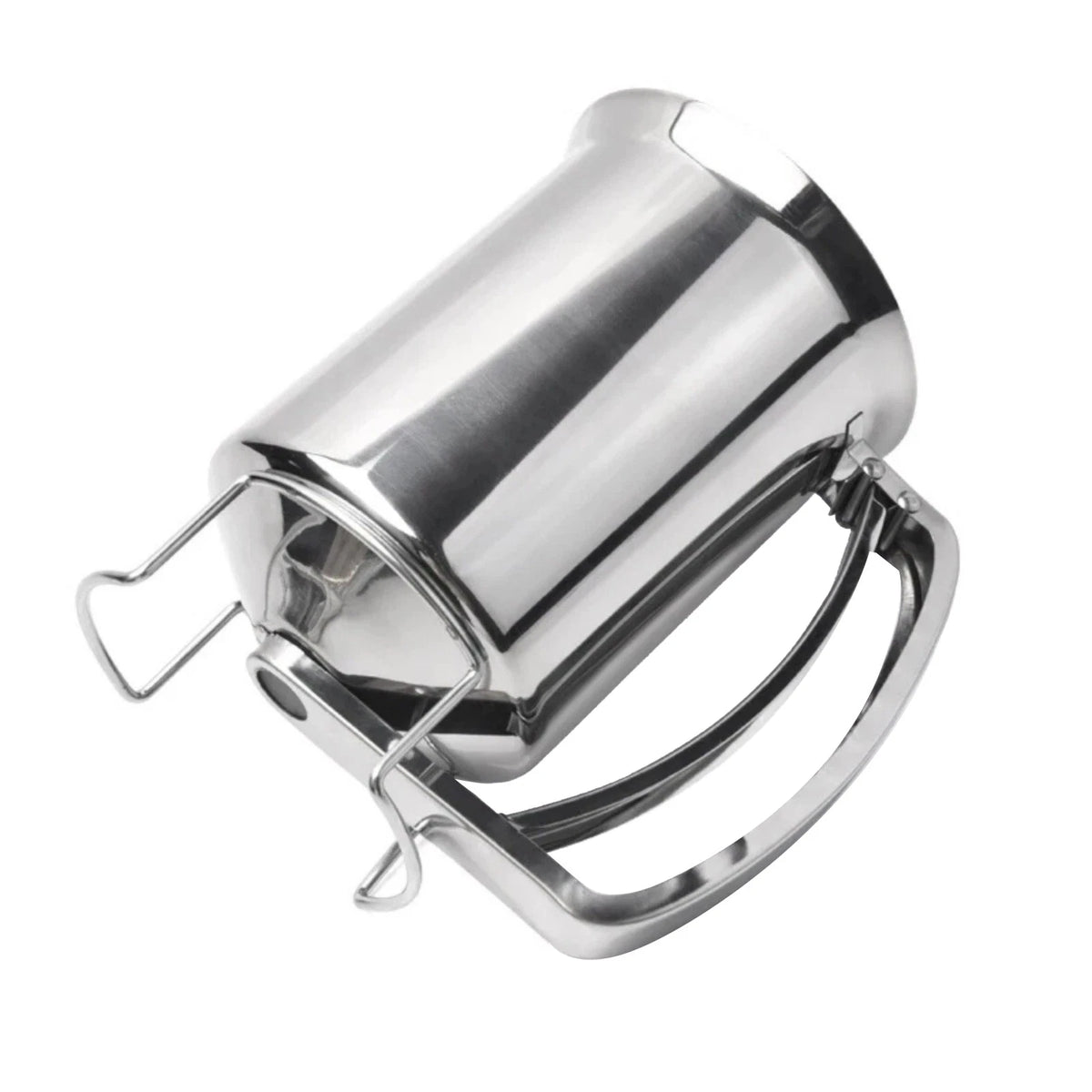 Stainless Steel Batter Dispenser with Quick-Close Valve No Spills for Pancakes