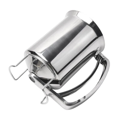 Stainless Steel Batter Dispenser with Quick-Close Valve No Spills for Pancakes