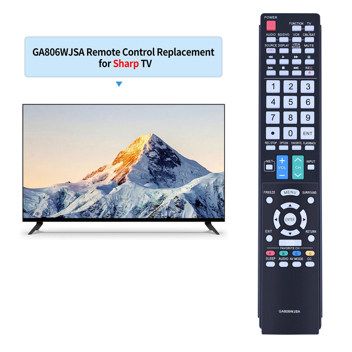 GA806WJSA Remote Control For Sharp TV LC40LE700UN LC46LE700UN LC52LE700UN