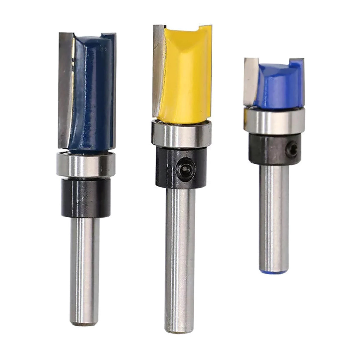 3Pcs 1/4 inch Shank Straight Flush Trim Router Bits Cutter For Trimming Slotting