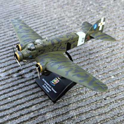 Durable 12cm Diecast Alloy 1/144 Scale WWII Italian Savoia-Marchetti S.81 Bomber