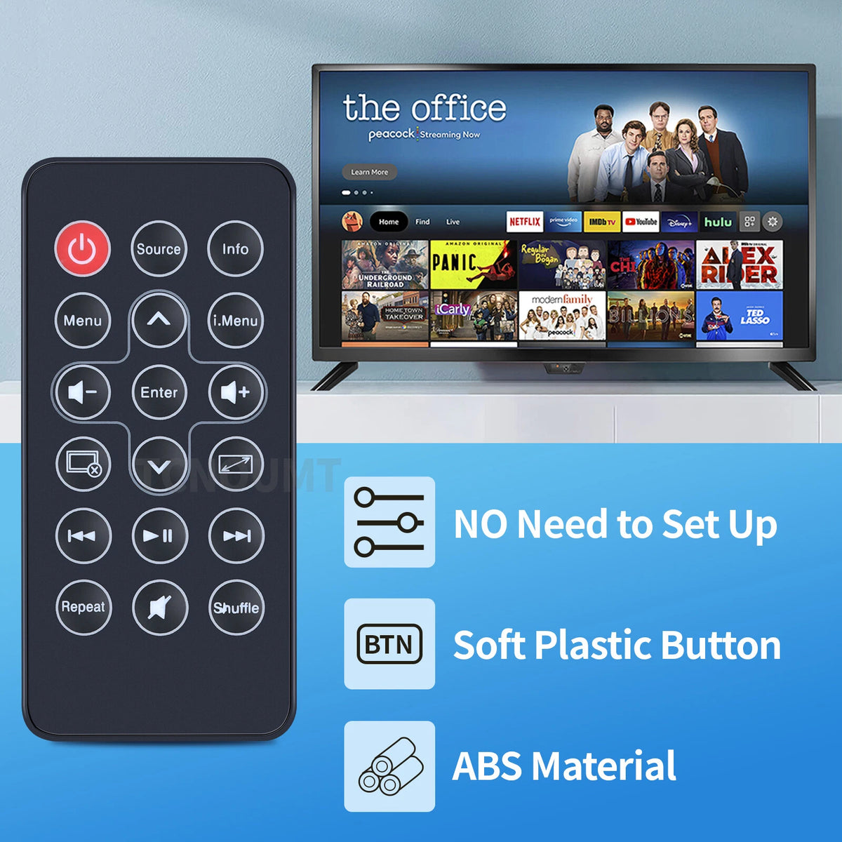 IR28012 For Acer Optoma Toshiba Dell Ricoh Projector Remote Control