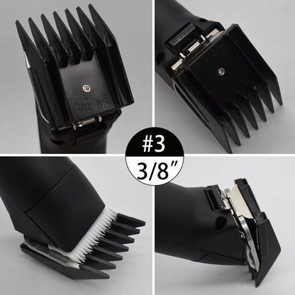 4 Pieces Professional A5-Style Animal Clipper Attachment Guard Guide Black