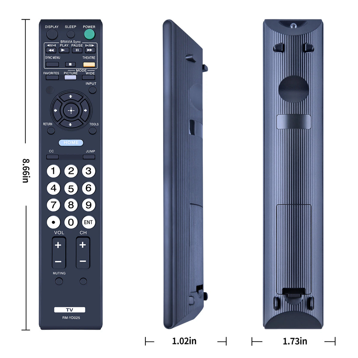 RM-YD025 Remote Control For Sony TV KDL40S504 KDL40S5100 KDL40SL1 KDL32S5100