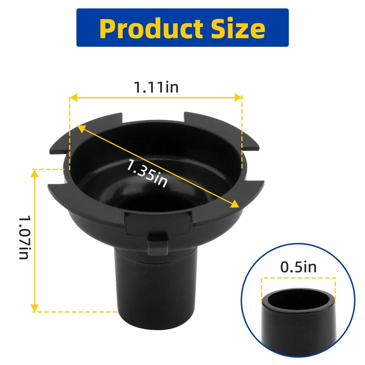 Ximoon 4223 Drain Spud Replacement for Aprilaire Humidifier 500 600 Black