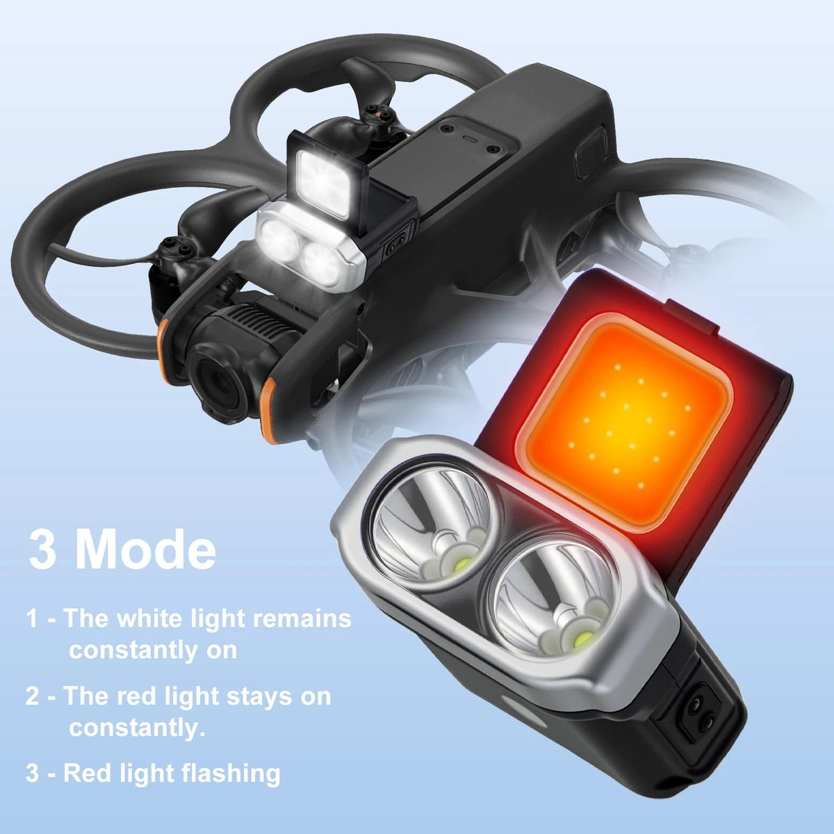 Searchlight for DJI Avata 2/Mavic/Mini, Anti-Collision Small, Kit
