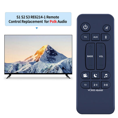 Remote Control For Polk Audio Signa S1, S2, and S3 RE6214-1 Ultra-Slim Soundbars