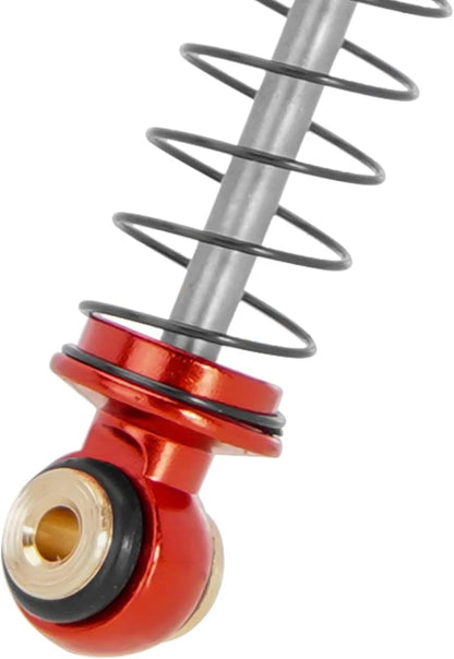 INJORA 51mm Shocks-Long Travel Threaded Double Barrel Damper for Axial Red
