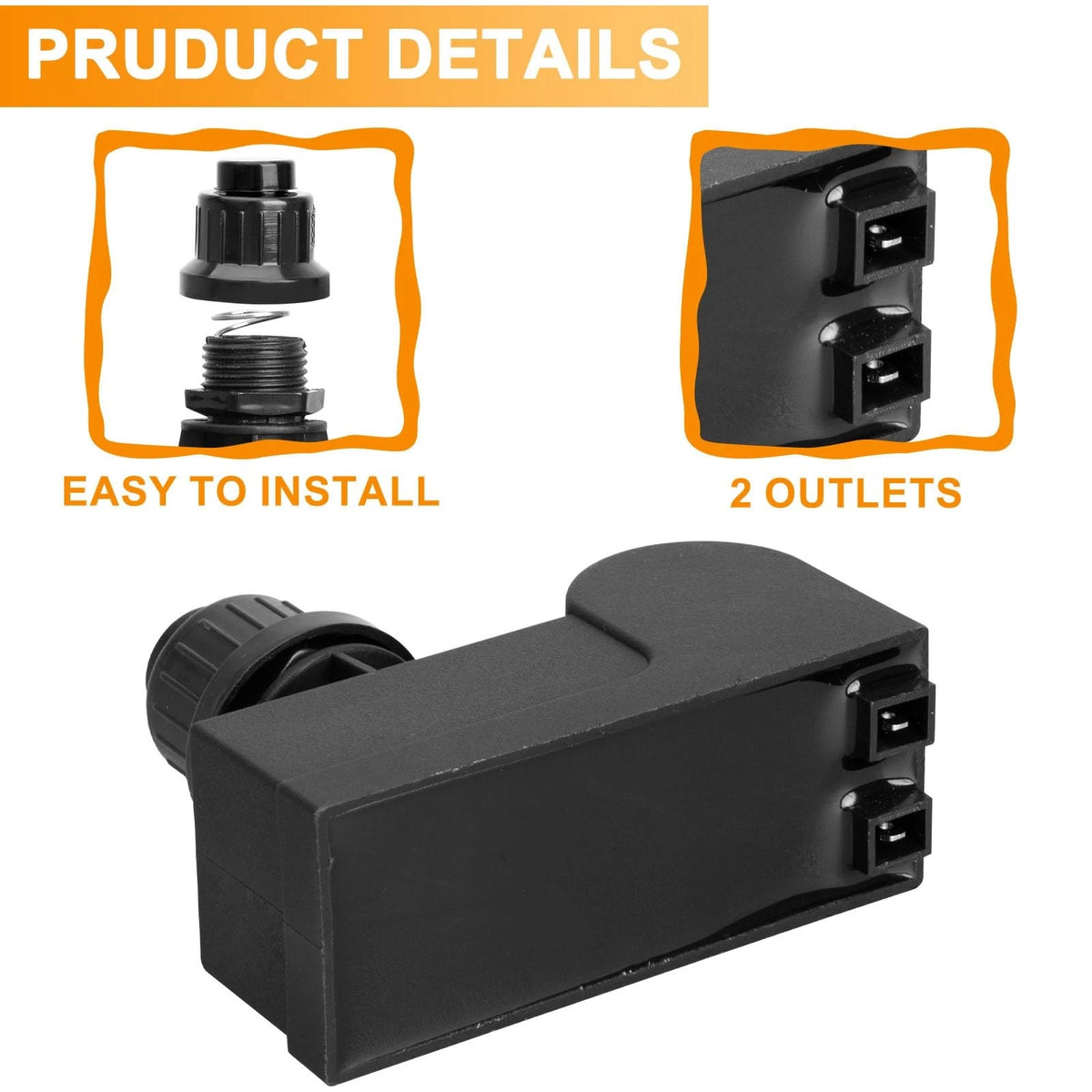 G-12 Grill Igniter Kit for 2 Outlets Nexgrill Ignitor-AAA, Black