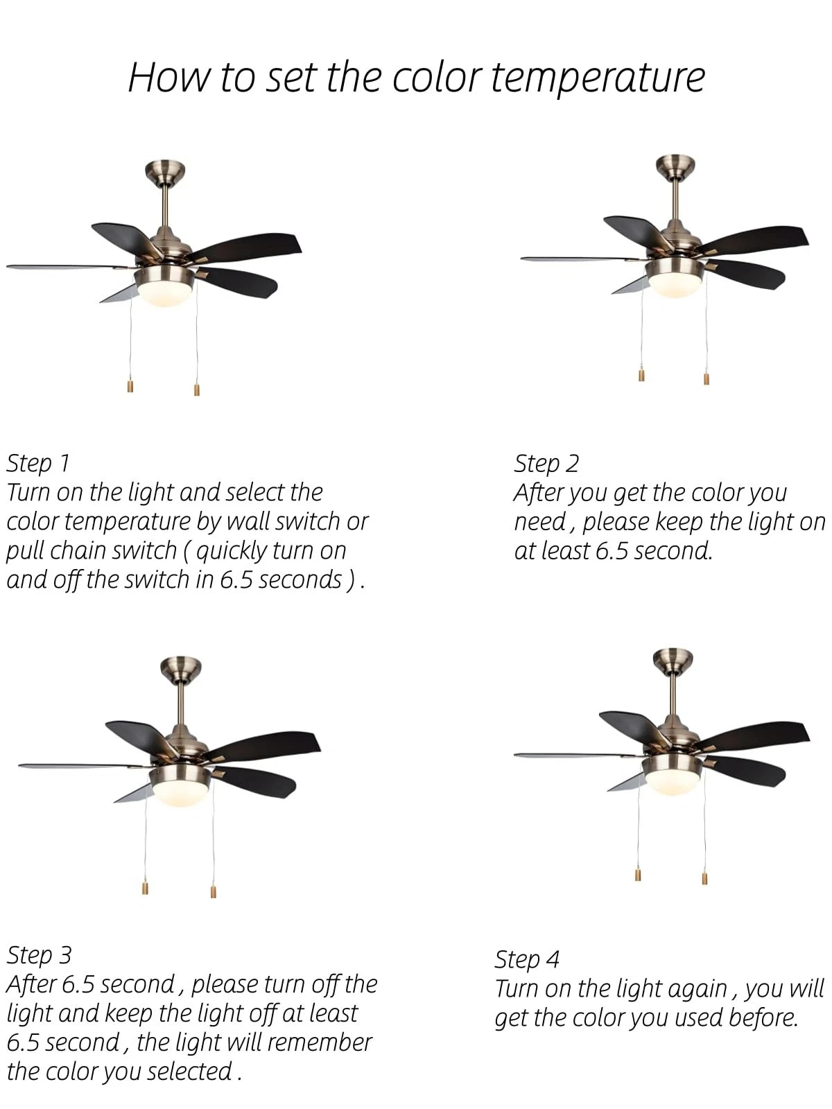 Ledytech 4 inch LED Retrofit Light Kit for Ceiling Fan 3CCT 3000K 4500K 6000K