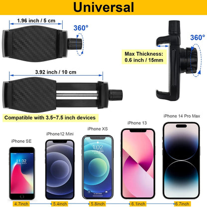 Mippko Wall Mount Phone Holder for Truck/Car/Boat/Wall/Desk,Compatible Black