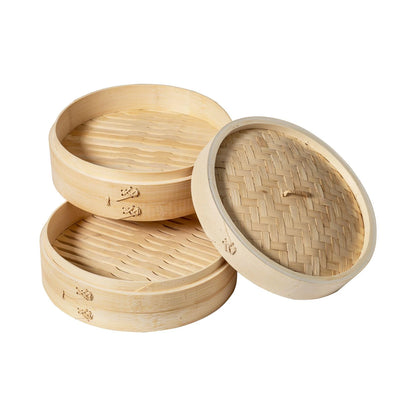 Joyce Chen 2-Tier Bamboo Steamer Baskets, 10-Inch 10 inch, Natural