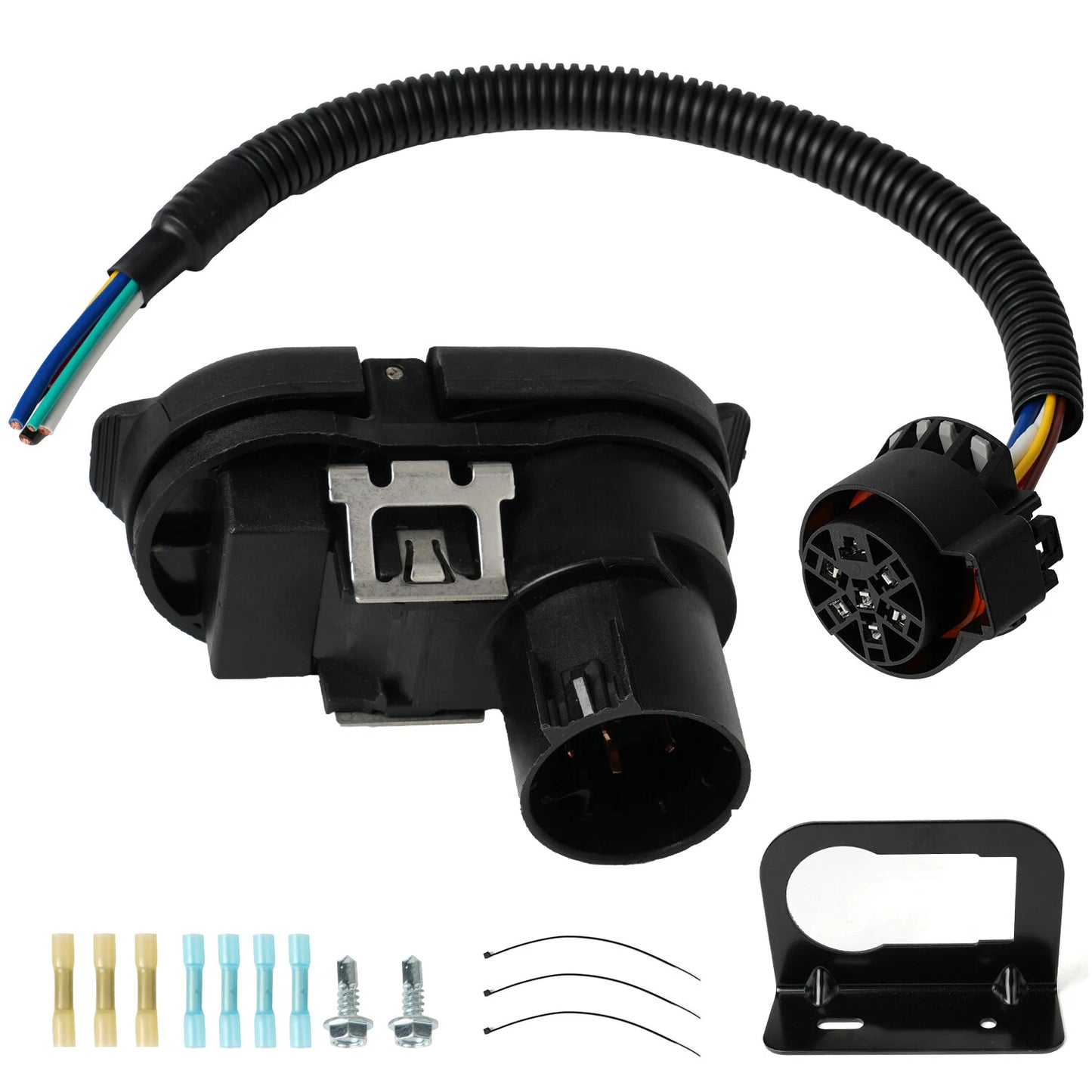 Trailer Tow Hitch Receptacle Installation Kit Rear Bumper Tail Brake Lights