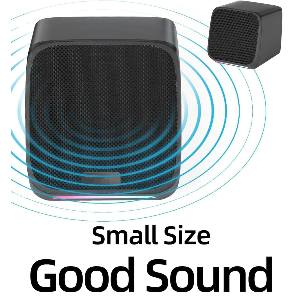 1 Pair Durable Small Desktop Speakers for Computer with Very Loud Clear Sound