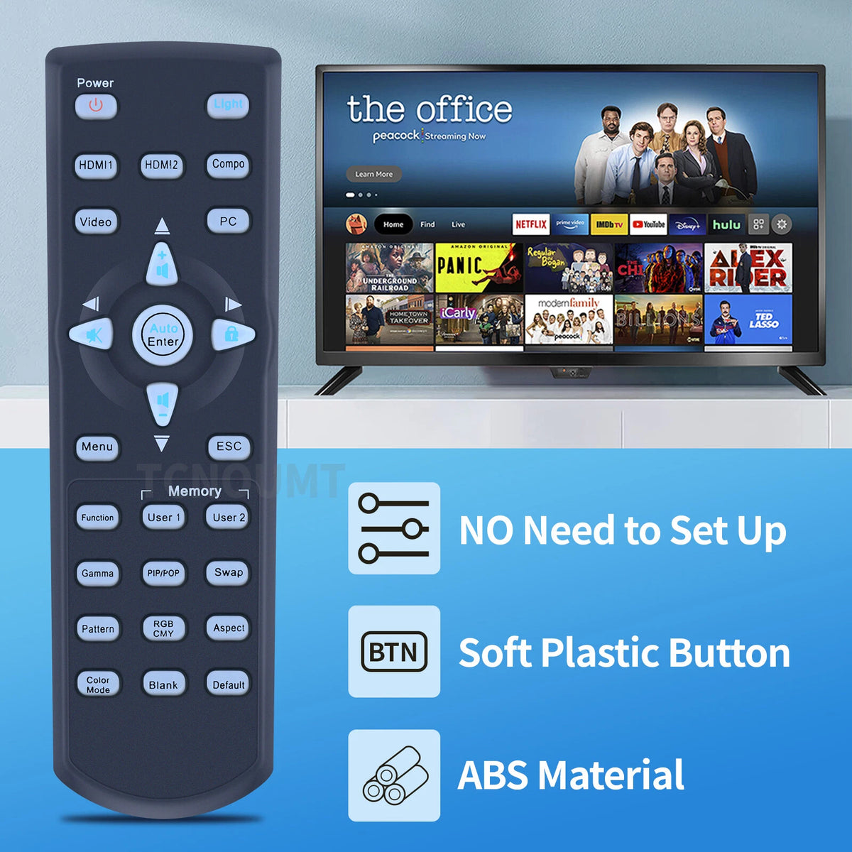 Remote Control For ViewSonic PRO-8200 PRO8200 PRO8520HD-DLP Projector