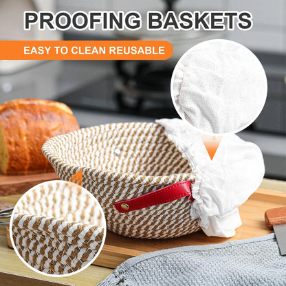 Honeydak 7 Pack 12" x 5" (Dutch Oven), 8" x (Proofing Basket), Yellow