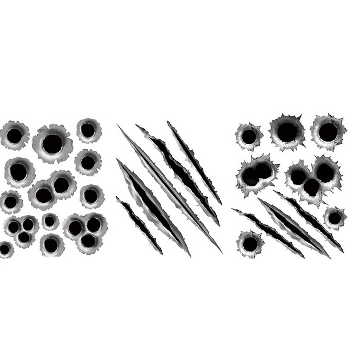 3D Funny Bullet Hole Car Decals Motorcycle Scratch Car Stickers Auto Decoration