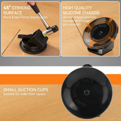 kegliik Floor Gap Fixer Tool - 45° Dual-Sided Strike, Suction Cup Orage