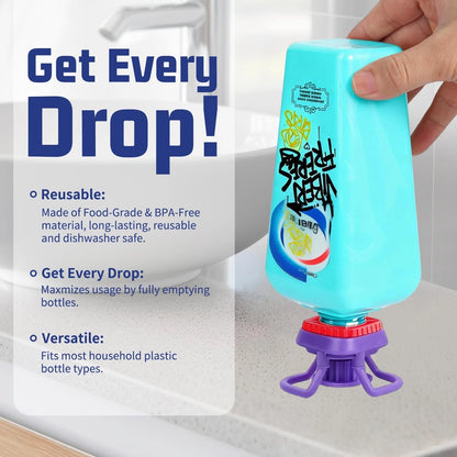 ARKNOAH 3 Pack Bottle Emptying Kits with BPA-Free and Food-Grade Bright Color