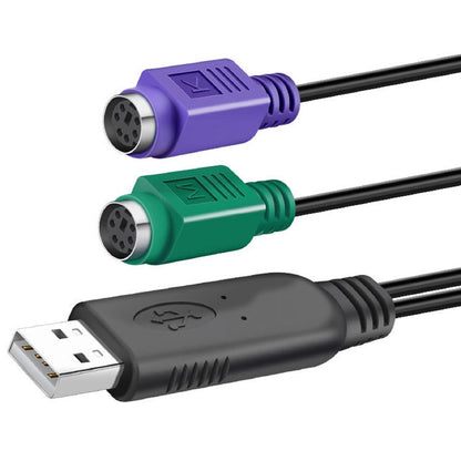 USB M to PS2 PS/2 F Extension Cable Y Splitter Connector For Keyboard Mouse