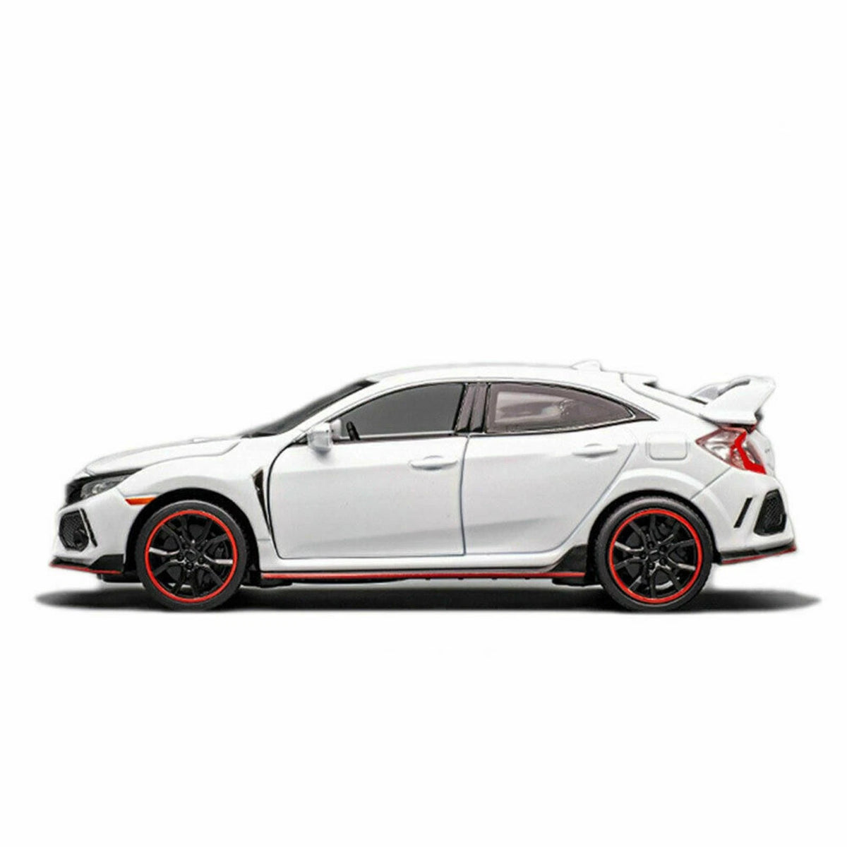 1/32 White Model Car Diecast Toy Collection Sound&Light For Honda Civic Type R D