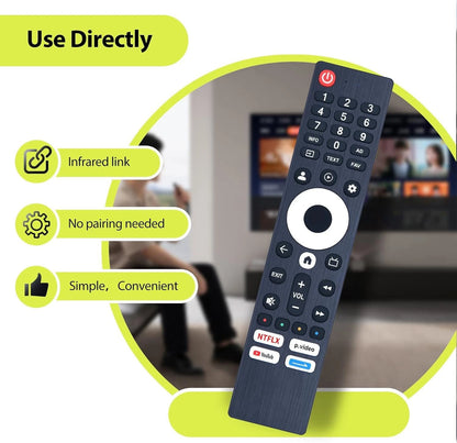 Voice Remote Control For METZ MTE6 Series,AOC 65U8030,METZ QLED TV 40MQE7000