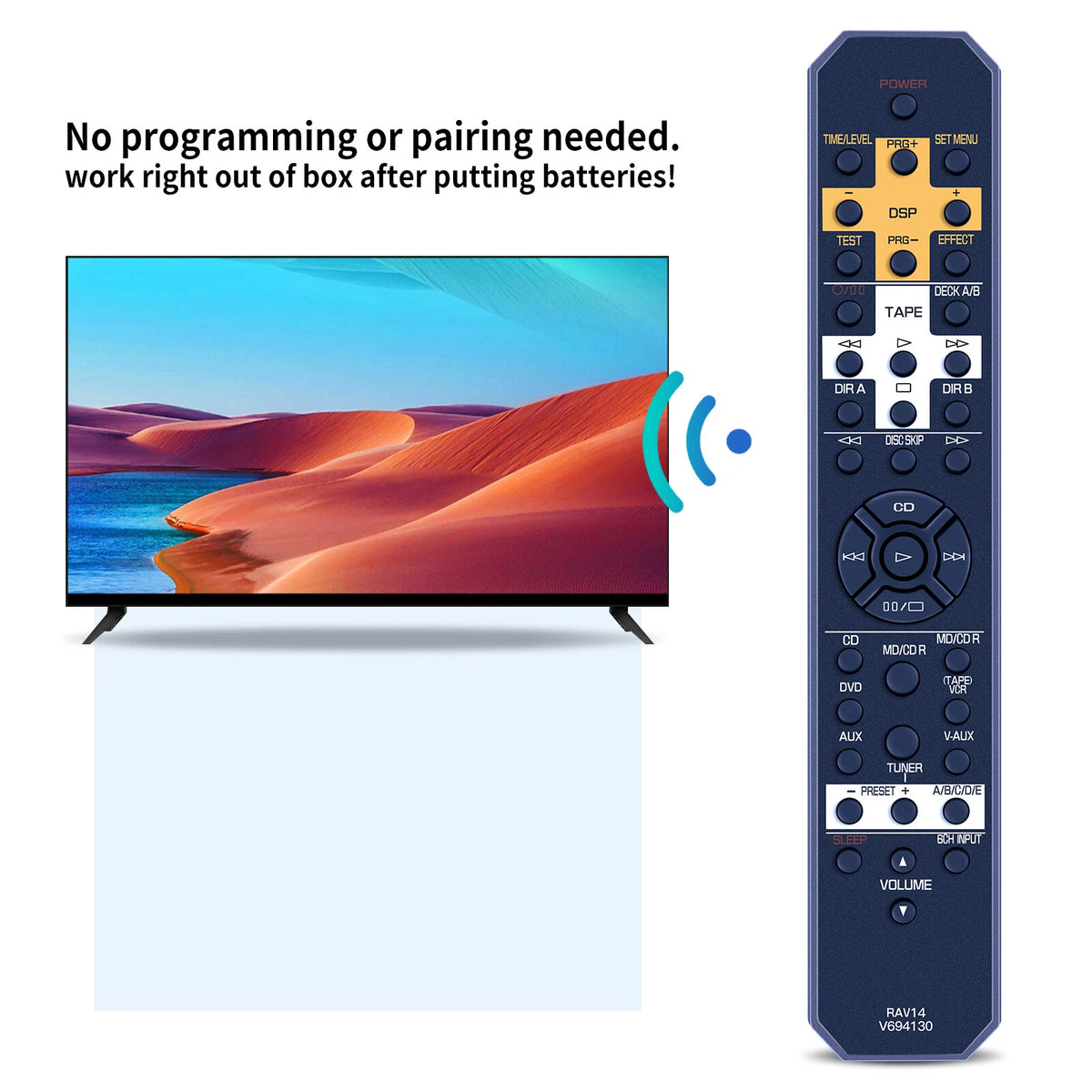 RAV14 V694130 Remote Control For Yamaha AV RX-V420RDS RXV420RDS RX-V420