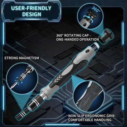 SHOWPIN 122 in 1 Precision Computer Screwdriver Kit, Laptop Small, Grey