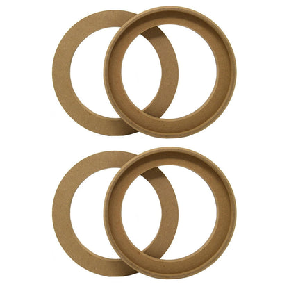 4Pcs Flush Mount 6.5" Speaker Rings MDF Car Audio Mounting Spacer Replacement