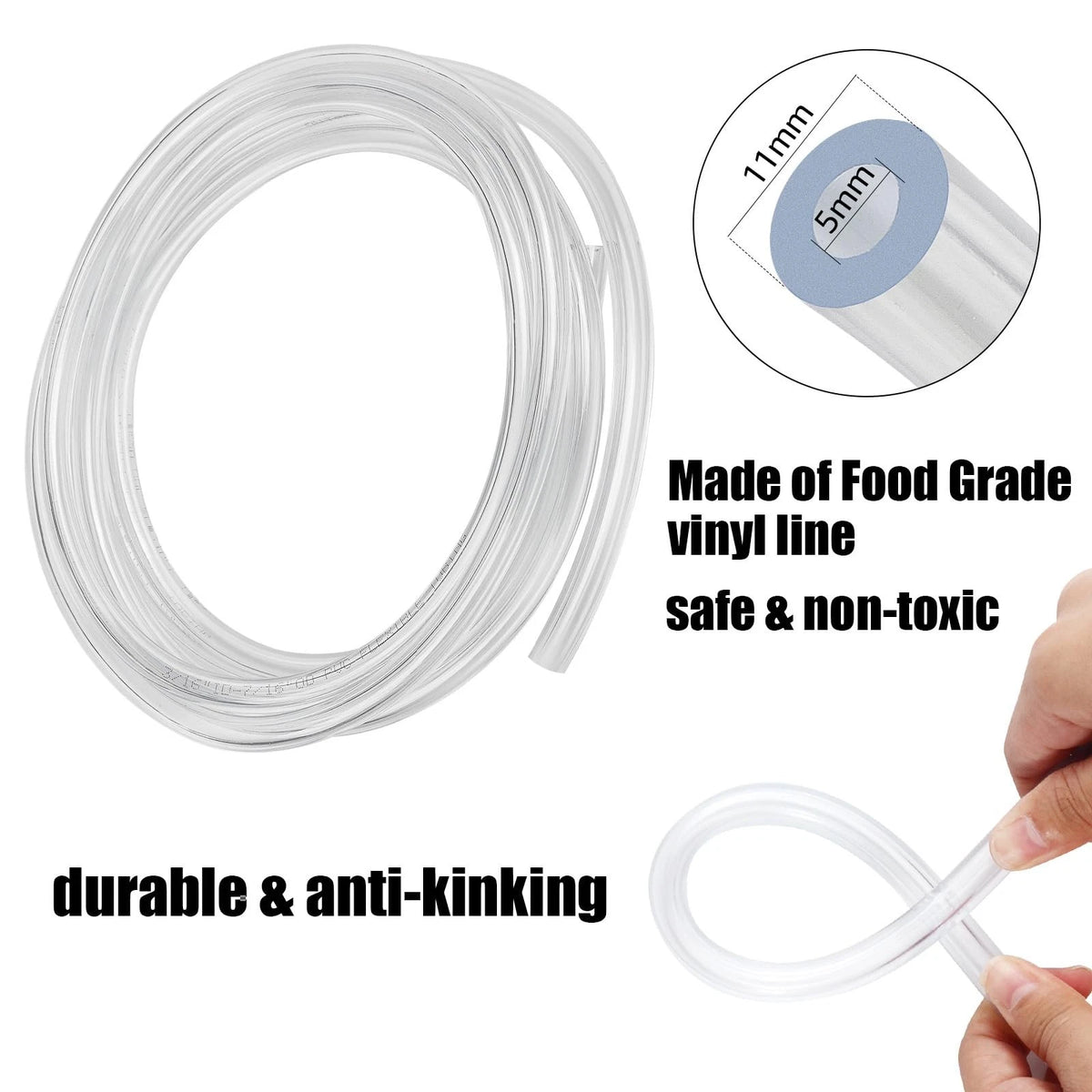 MRbrew Draft Beer Line with Barb Connector, Kegerator Accessory Kit Beer...