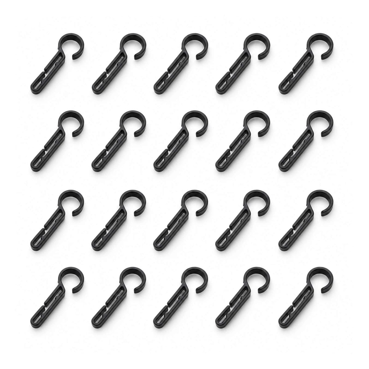 20Pack Headlamp Clips Attachment Head Light Clamps Black Hard Safety Cap Hook