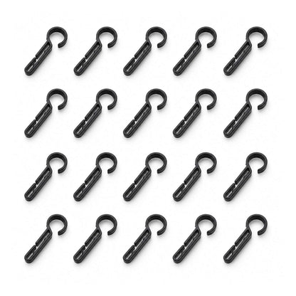 20Pack Headlamp Clips Attachment Head Light Clamps Black Hard Safety Cap Hook