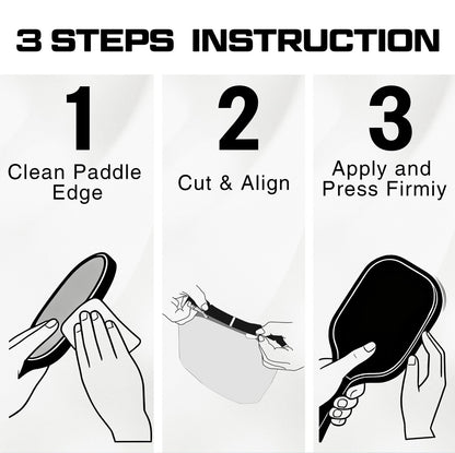Srikel Pickleball Edge Guard Tape – Paddle 12-14mm Paddle, black