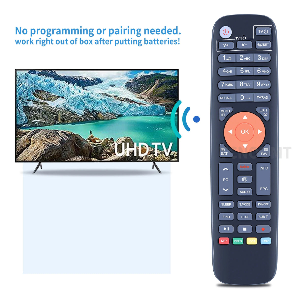 Remote Control For GTMEDIA V7Pro/V7TT/V8X/V8UHD/V9Prime TV Receiver