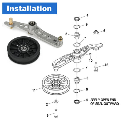 For Exmark Pump Idler 116-1255 Lazer Z AS E S X Z Series 109-2182 116-1185