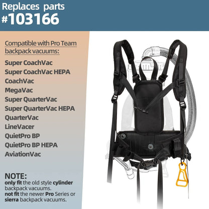 Backpack Vacuum Harness Compatible with Pro Team SuperCoach, CoachVac, Super...