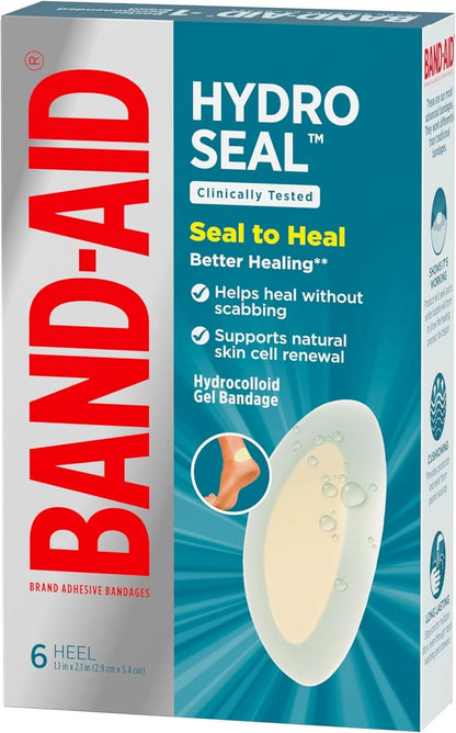 Band-Aid  Hydro Seal Adhesive Bandages for Heel 6 Count (Pack of 1)