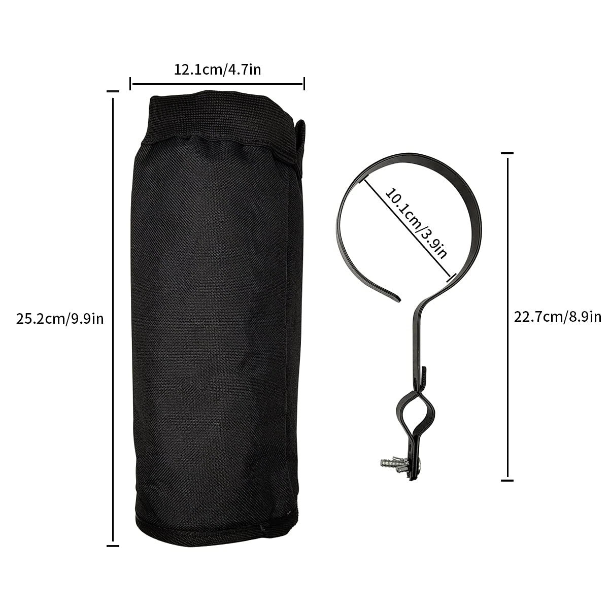 Drumstick Container Bag, Drum Stick Holder Nylon Bag for black