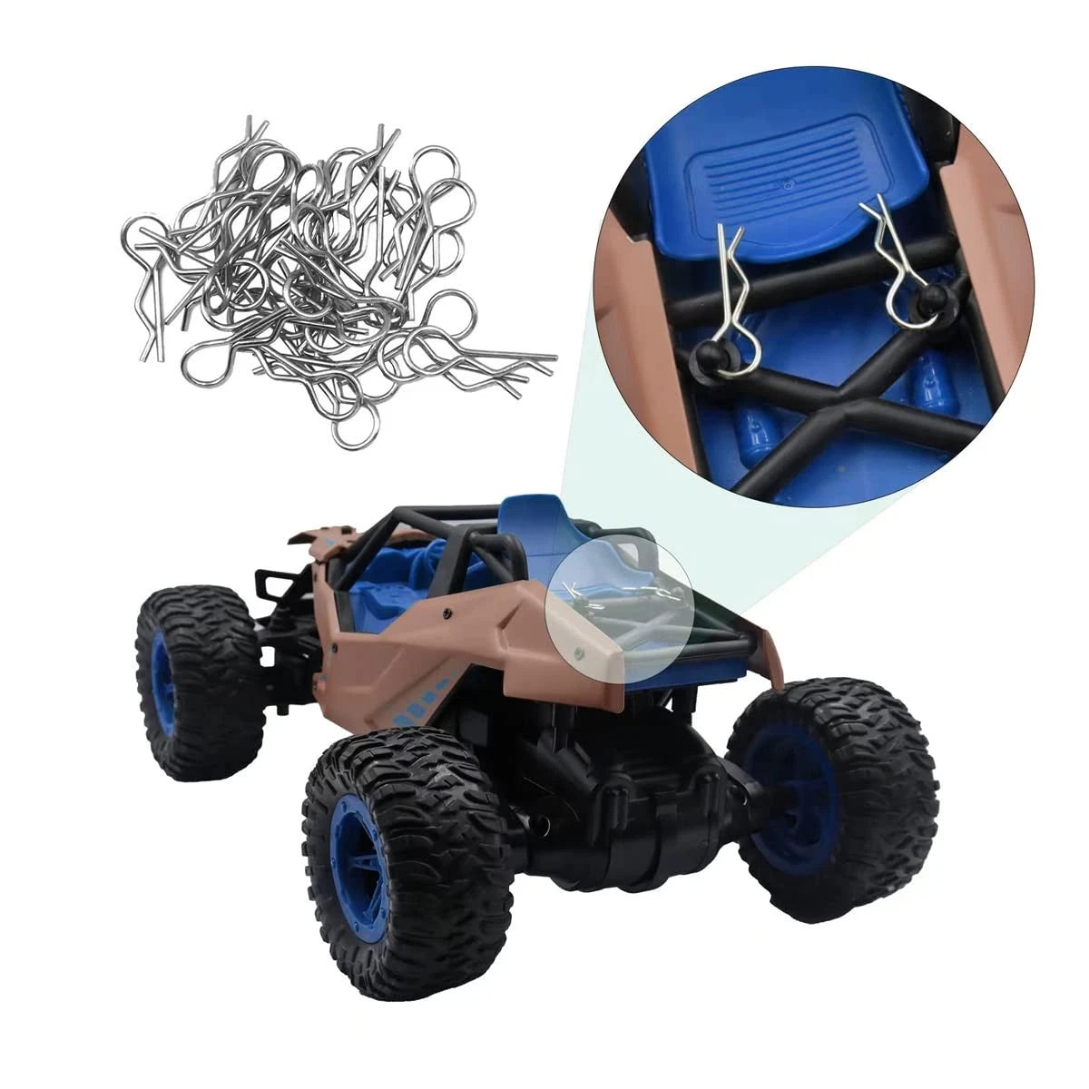 180pcs Universal RC Body Clips Car Steel R Stainless 1.5mm x 24mm