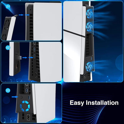 External Cooling Fan Cooler Game Accessories For Sony PlayStation 5 Slim Console