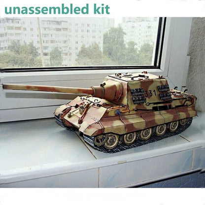 1/25 Paper Jagdtiger Heavy Tank Destroyer Tank Model Unassembled Collection Kit