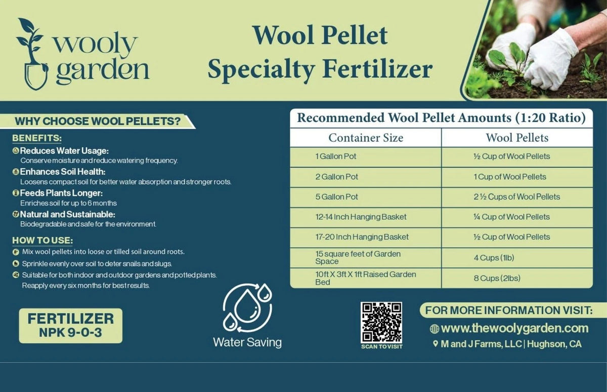 Wooly Garden Wool Pellet Specialty Fertilizer (2lbs) 2lbs
