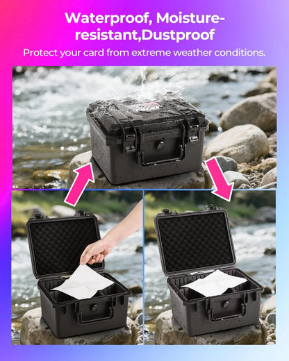 Card Cases for Sport Trading Small, 6 Adj-Zones/ Fits H≤5.6" Card&Sleeve