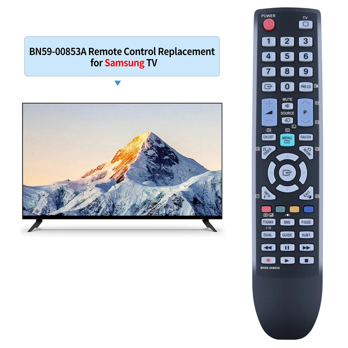 BN59-00863A Remote Control For Samsung TV PS42B450 PS42B450B1D PS42B450B1DXXY