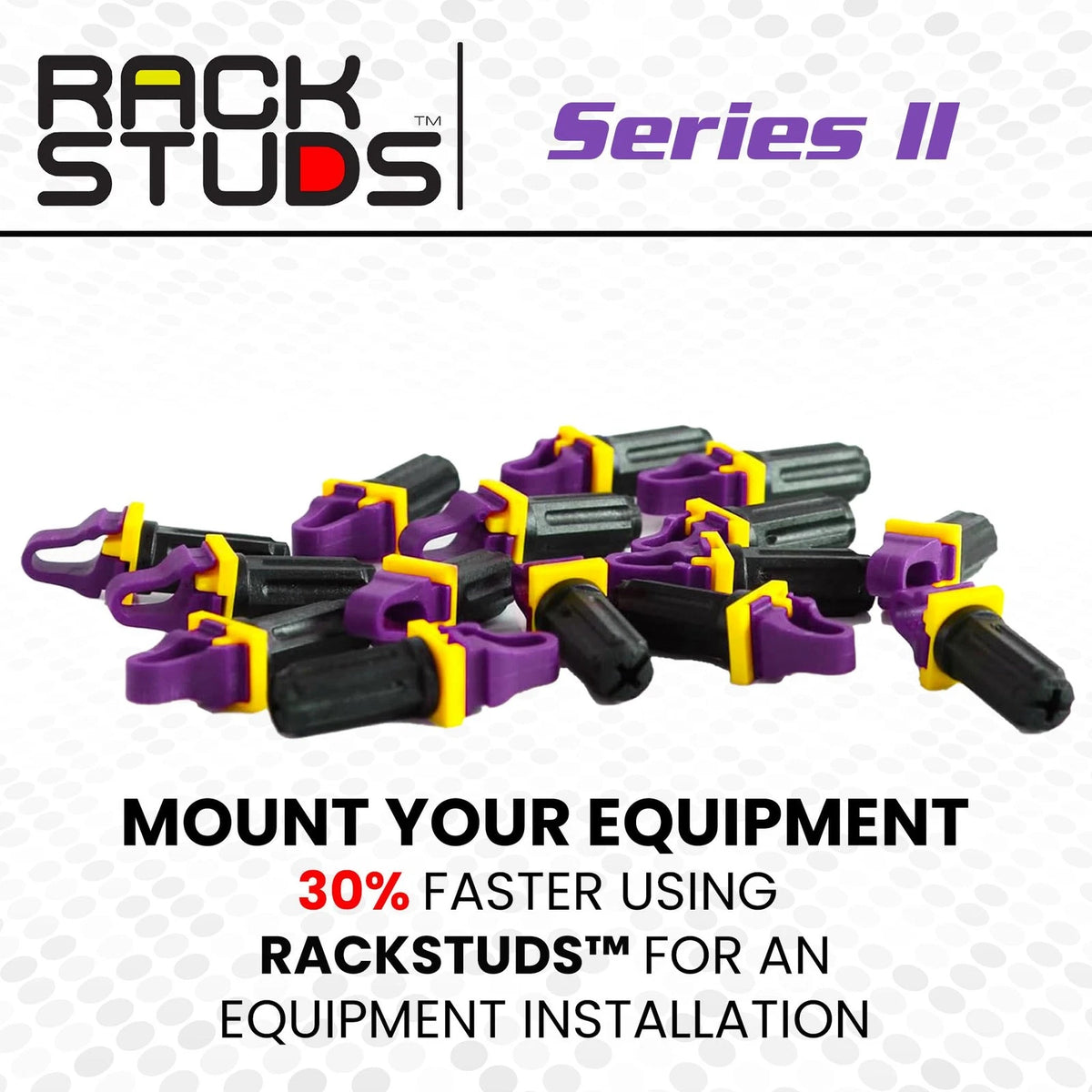 Rackstuds P20 Series II - Server Rack Screws 20-Pack | Cage Nut 20, Purple
