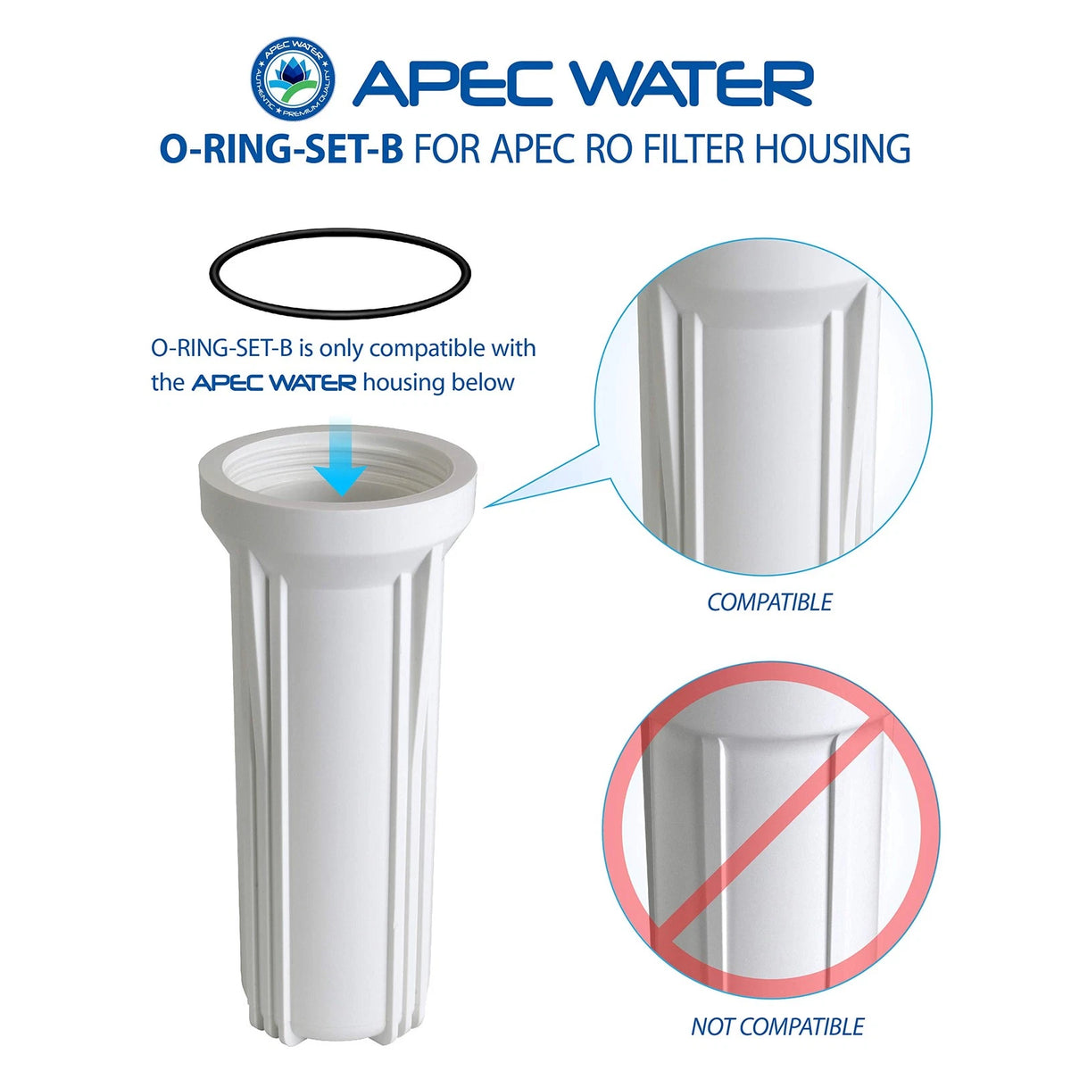 APEC Water Systems Replacement ORing for ROES-50 3 Count (Pack of 1), Black