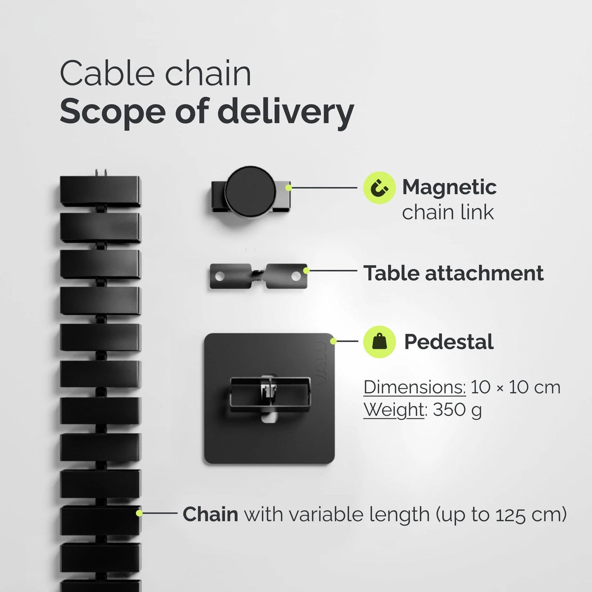 VALU Cable Management Spine – 49 Inch Organizer for Black