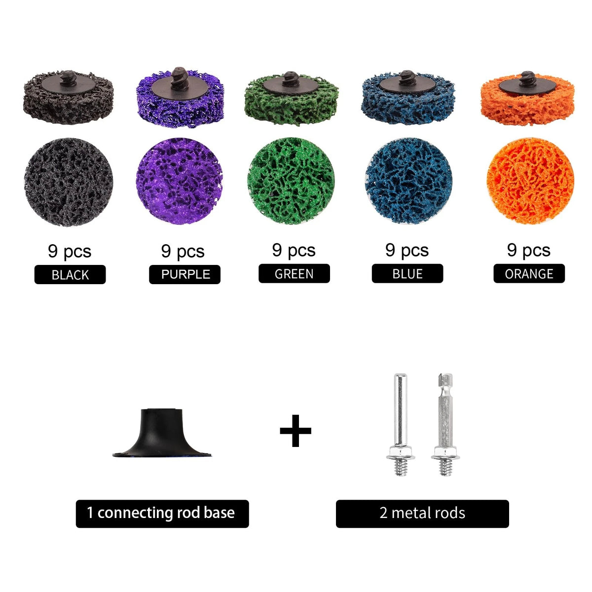 HOMO FABER 46 PCS 2 Inch Quick Change Strip Discs Multi-Color Kit - Paint &...