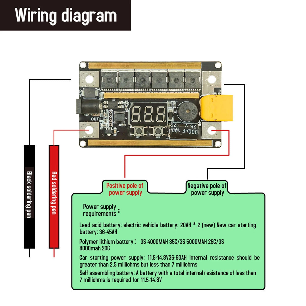 1Set DIY Mini Spot Welder Machine 8-24V Voltmeter Part For 18650 Lithium Battery